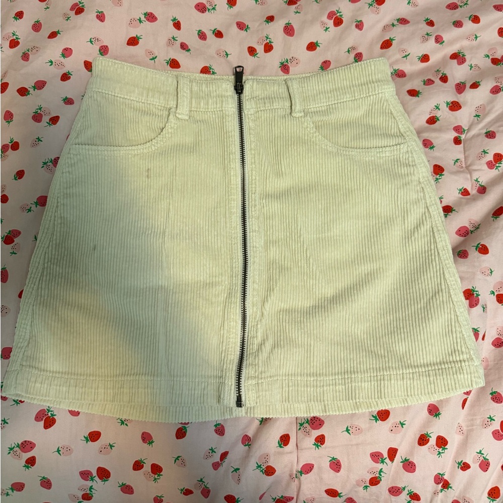 american eagle corduroy front zip skirt